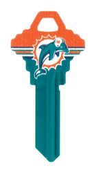 HILLMAN Miami Dolphines Painted Key House/Office Key Blank Single