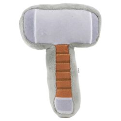 Buckle-Down Marvel Comics For Dog Beige Plush Thor's Hammer Squeaky Dog Toy 1 pk