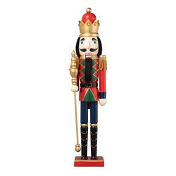 Glitzhome Multicolored King Nutcracker 24 in.