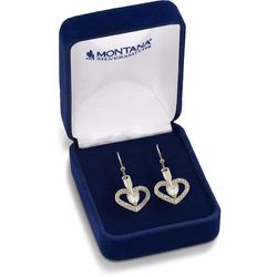Montana Silversmiths Women's CZ Pierced Heart Dangle Earrings