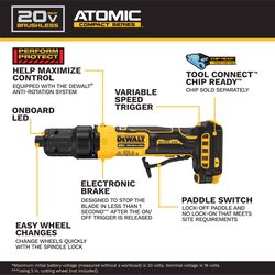 DEWALT 20V MAX 4Ah & 5Ah Battery Kit with Charger with DEWALT 20V MAX ATOMIC Die Grinder