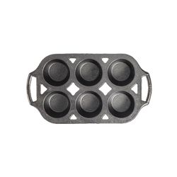 Lodge 7 in. W X 13 in. L Muffin Pan Gray 1 pc