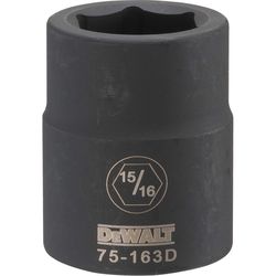 DeWalt 15/16 in. X 3/4 in. drive SAE 6 Point Impact Socket 1 pc