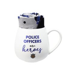 Pavilion Warm & Toe-sty 15.5 oz White BPA Free Police Officer Mug