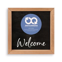 P Graham Dunn 10.875 in. H X 2 in. L Multicolored Wood Welcome Switcheroo Sign