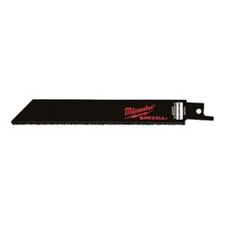 Milwaukee SAWZALL 6 in. Carbide Grit Carbide-Grit Reciprocating Saw Blade Multi TPI 3 pk