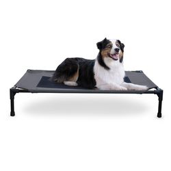 K&H Pet Prodcuts Gray Denier Fabric Elevated Pet Bed 7 in. H X 30 in. W X 42 in. L