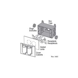 Sigma Engineered Solutions New Work 18.3 cu in Rectangle Die-Cast Metal 1 gang Weatherproof Box Whit