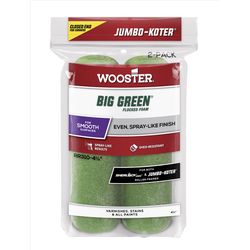 Wooster Big Green Flock Foam 4-1/2 in. W X 3/8 in. Trim Paint Roller Cover 2 pk