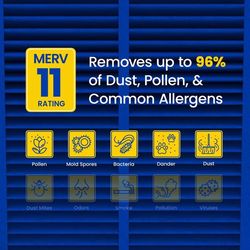 AprilAire 16 in. W X 25 in. H X 4 in. Synthetic Fiber 11 MERV Pleated Air Cleaner Cabinet Air Filter