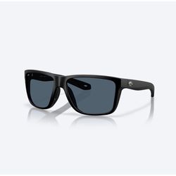 Costa Broadbill II Sunglasses Men's Matte Black Frame Gray Lens Polarized