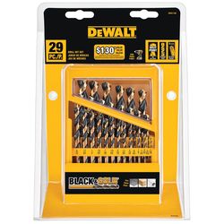 DeWalt Assorted Black Oxide Drill Bit Set Straight Shank 29 pc