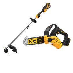 DEWALT 60V MAX 17 in. Attachment Capable StringTrimmer with 20V 1-1/2 in. Cordless Pruner