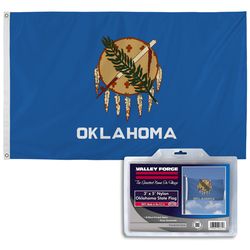 Valley Forge Oklahoma State Flag 0 in. H X 3 ft. W X 5 ft. L