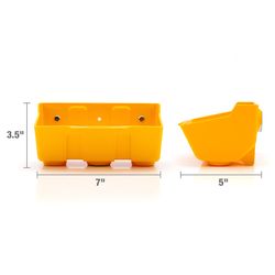 DeWalt 3.5 in. W X 5 in. H X 5 in. D Magnetic Parts Bucket Polypropylene Yellow