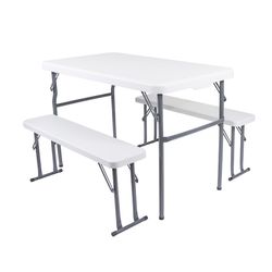 Stansport White Camp Table 28 in. H X 24 in. W X 44.5 in. L 1 pk