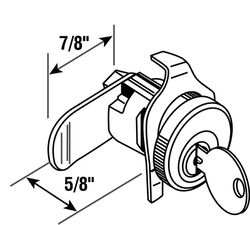 Prime-Line Brushed Nickel Steel Counter Clockwise Mailbox Lock For Cutler Locks 2