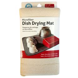 Jacent 18 in. L X 16 in. W Bisque Microfiber Dish Drying Mat