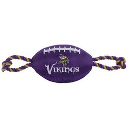 Pets First NFL For Dog Multicolored Nylon Minnesota Vikings Football Dog Toy 1 pk