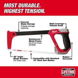 Milwaukee 12 in. Bi-Metal Hacksaw Red 1 pc