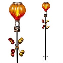 Alpine Yellow Plastic/Resin 45 in. H Solar Garden Stake