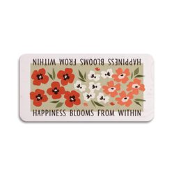 P Graham Dunn Multicolored Faux Marble 4 in. H X 8 in. L X 1 in. W Happiness Blooms Here Stepping St
