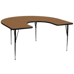 Flash Furniture Contemporary 60 in. W X 66 in. L Horseshoe Activity Table