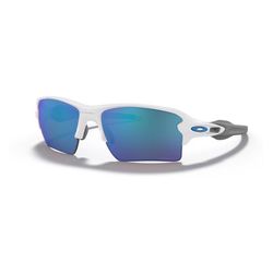 Oakley Flak Sunglasses Unisex White Frame Blue Lens
