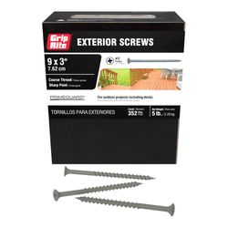 Grip-Rite PrimeGuard Ten No. 8 in. X 3 in. L Phillips Bugle Head Coarse Exterior Screws
