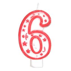 Chef Craft White/Red Unscented Scent Birthday Candles