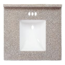 Arstar Charlotte Cultured Marble Vanity Top 37 in. W X 22 in. D Latte