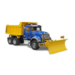 Bruder Mack Dump Truck With Snow Plow Toy Multicolored