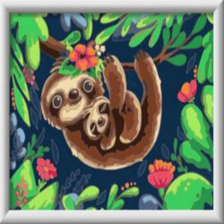Ravensburger CreArt Sweet Sloths Paint By Number Set Multicolored 19 pc