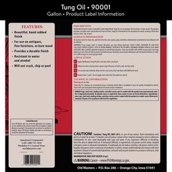 Old Masters Wood Care Clear Tung Oil 1 gal