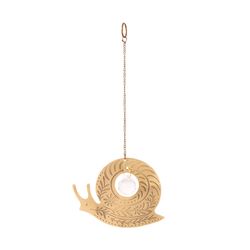 Matr Boomie Antique Gold Glass/Metal 0.25 in. H X 3.25 in. L X 4.25 in. W Snail Engraved Suncatcher