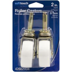 Softtouch 2 in. D Plastic Caster 240 lb 2 pk