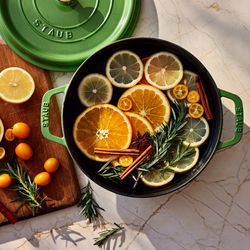 Staub Cast Iron Dutch Oven 9.45 in. 4 qt Green