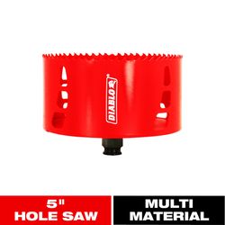 Diablo Snap-Lock Plus 5 in. Bi-Metal 2-3/8 in. L Hole Saw Arbor Included