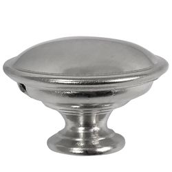 Laurey Georgetown Traditional Round Cabinet Knob 1-3/8 in. D 6/7 in. Satin Nickel 10 pk