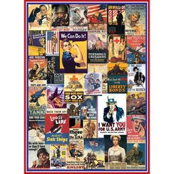 Eurographics World War I and II Vintage Posters Jigsaw Puzzle Multicolored 1000 pc