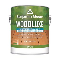 Benjamin Moore Woodluxe Solid Tintable Flat Base 1 Penetrating Waterborne Deck and Siding Stain 1 ga