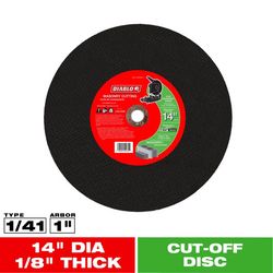 Diablo 14 in. D X 1 in. X 1/8 in. thick Aluminum Oxide High Speed Metal Cut-Off Disc 1 pk