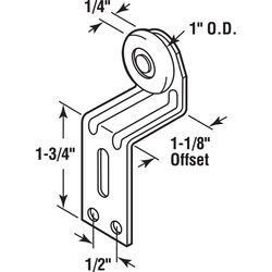 Prime-Line 1 in. Dia. x 1/4 in. L Mill Plastic Roller Assembly 2 pk