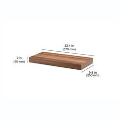 Dolle BIG BOY 2 in. H X 22.4 in. W X 9.8 in. D Walnut Wood Floating Shelf