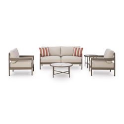 Signature Design by Ashley Big Creek Cove 5 pc Brown Aluminum Contemporary Patio Set