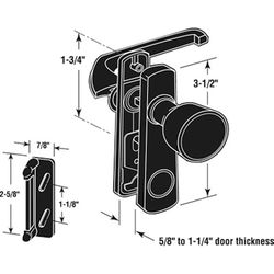 Prime-Line Black Aluminum Tulip Knob Latch 3 pk