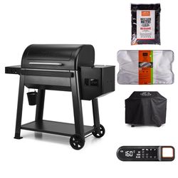 Traeger Westwood XL Wood Pellet Grill + Pellets, Cover, Meat Thermometer, and Drip Tray Liner