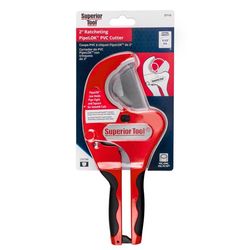 Superior Tool 2-1/2 in. Ratcheting Pipe Cutter 10 in. L Black/Red 1 pc