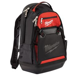 Milwaukee 9 in. W X 20 in. H Ballistic Nylon Backpack 35 pocket Black/Red