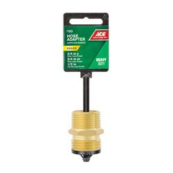 Ace 3/4 in. MHT x 3/4 in. MPT x 1/2 in. FPT in. Brass Threaded Hose Adapter